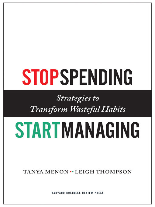 Cover image for Stop Spending, Start Managing